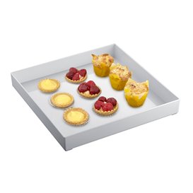 Vassoio di Plastica Tray Bianco 30x30cm (1 Pezzi)