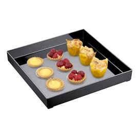 Vassoio di Plastica Tray Nero 30x30cm (1 Pezzi)