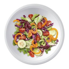 Piatto di Plastica Fondo Bianco Round PP Ø195mm (50 Pezzi)