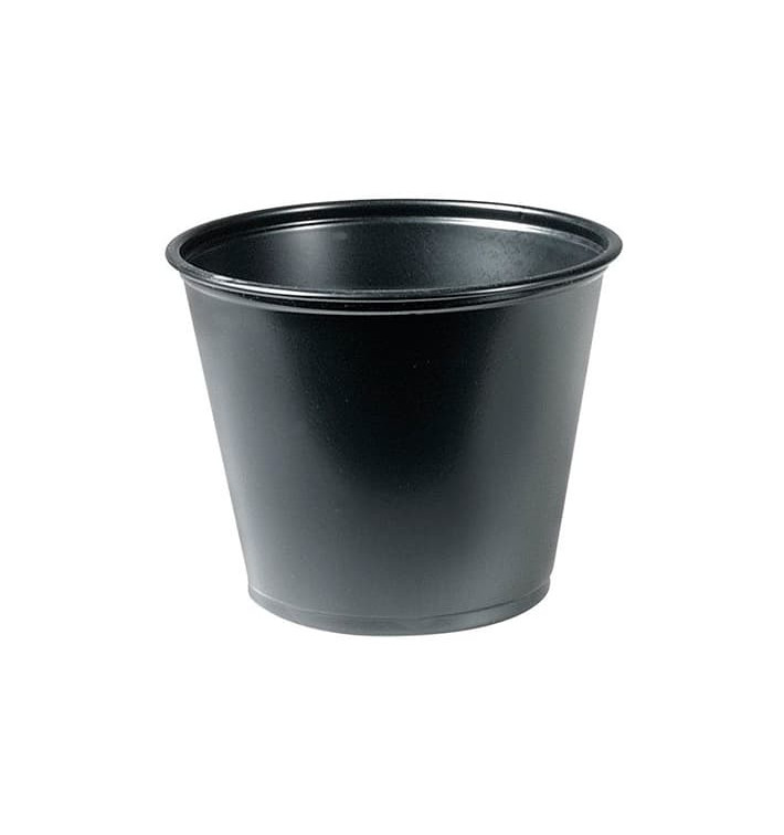 Contenitore per Salse PP Nero 165ml Ø7,3cm (125 Pezzi)