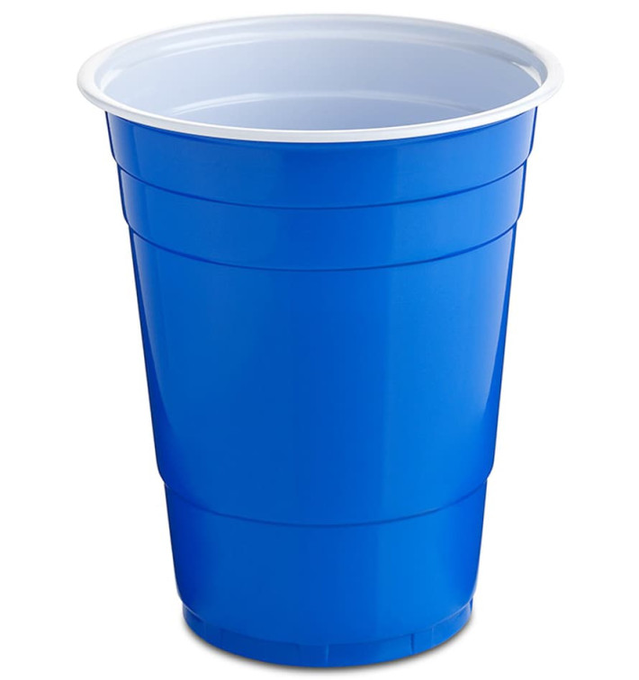 Bicchiere Blu Plastica 550ml (25 Pezzi)