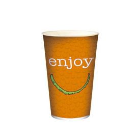 Bicchiere di Carta 22 Oz/ 680 ml "Enjoy" Ø9,0cm (1000 Pezzi)