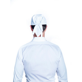 Cappello Cuoca Pirata Cotone Bianco (1 Pezzi)