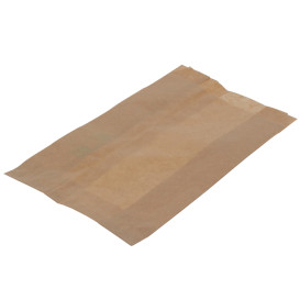Sacchetto per Hamburger Antigrasso Kraft 12+6x20cm (250 Pezzi)