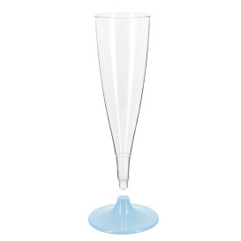 Flute Plastica PS Riutilizzabile Gambo Bianco 140ml 2P (48 Pezzi)