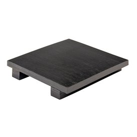Vassoio di Bambu Nero 15x15x2,5cm (40 Pezzi)