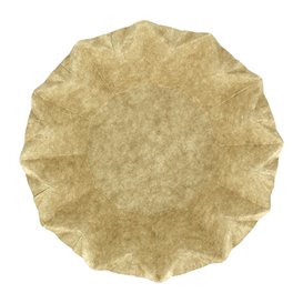 Piatto Fondo di Carta Kraft “Flower” Ø16cm 245g/m² (50 Pezzi)