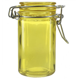 Barattolo di Vidrio Giallo 70ml Ø4,5x8cm (8 Pezzi)