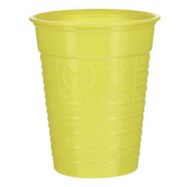 Bicchiere di Plastica PS Giallo 200ml Ø7cm (1.500 Pezzi)