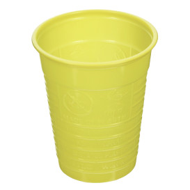 Bicchiere di Plastica PS Giallo 200ml Ø7cm (1.500 Pezzi)