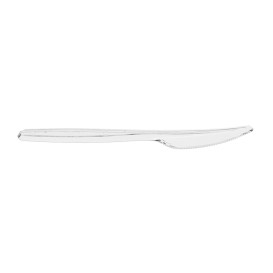 Coltello di plastica PS Riutilizzabile Trasparente 18cm (50 Pezzi)