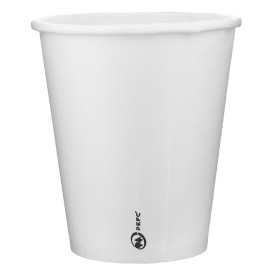 Bicchiere di Carta 9 Oz/280ml Bianco Ø8,1cm (50 Pezzi)