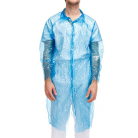 Camice Polietilene con bottoni Blu (200 Pezzi)