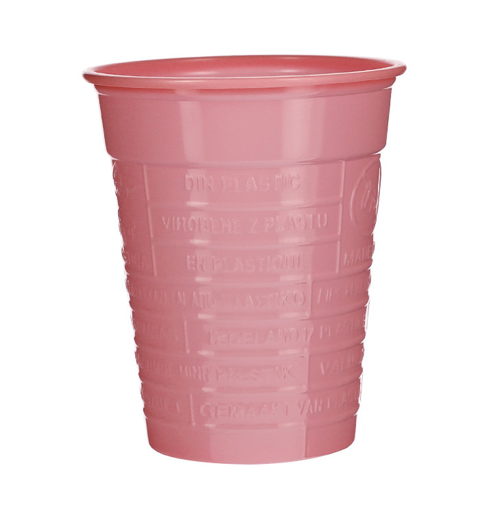 Bicchiere di Plastica PS Rosa 200ml Ø7cm (1.500 Pezzi)