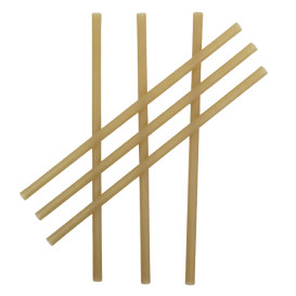 Cannucce Bio Dritte in Canne da Zucchero Ø0,8cm 25cm (50 Pezzi)