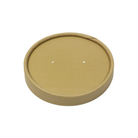 Coperchio in Cartone Kraft per Contenitore da Ø9,0cm (25 Pezzi)