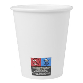 Bicchiere di Carta Bianco 8Oz/290ml Ø9,0cm (20 Pezzi)
