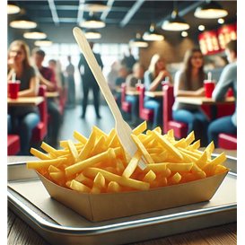 Forchetta di Legno Eco 16cm (100 Pezzi)