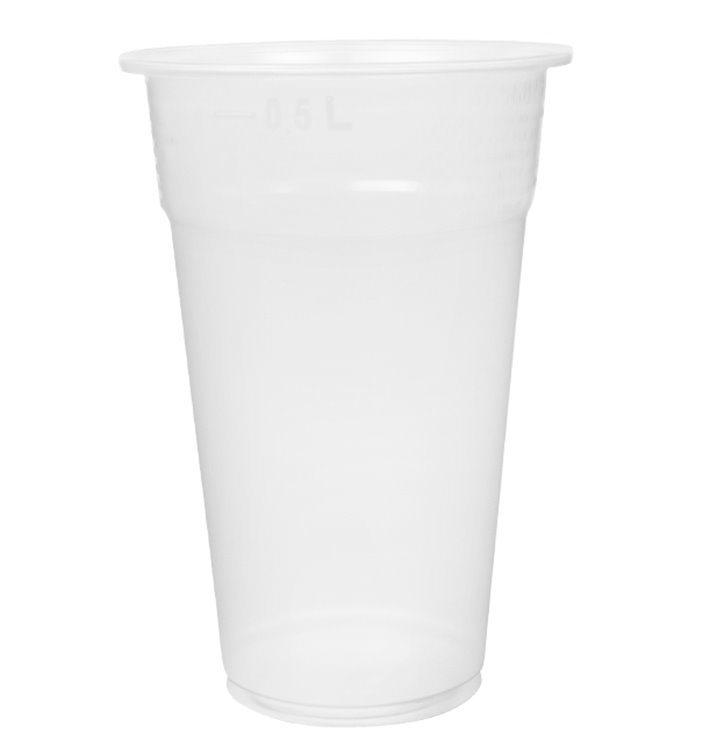 Bicchiere di Plastica PP Riutilizzabile Trasparente 550ml Ø9,0cm (75 Pezzi)