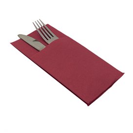 Tovagliolo Portaposate di Carta Micro Point 40x40cm Bordeaux (30 Pezzi)