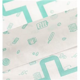 Sacchetto di Carta Bianca Farmacia 14+7x27cm (125 Pezzi)