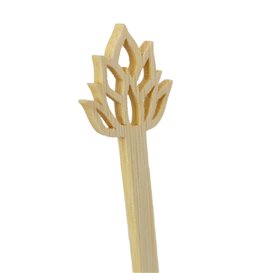 Agitatore per Bere in Bambù con Fiori di Loto 14 cm (50 Pezzi)
