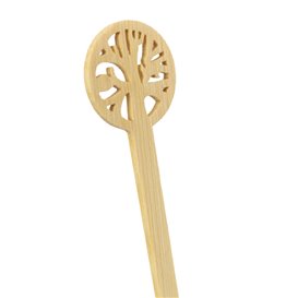 Agitatore per Bere con Albero Della Vita in Bambù 14 cm (50 Pezzi)