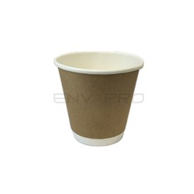 Bicchiere Carta 8Oz/240ml Parete Doppia Liscio Kraft Ø8cm (25 Pezzi)
