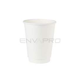 Bicchiere di Carta 8Oz/240ml Parete Doppia Liscio Bianco Ø8cm (25 Uds)