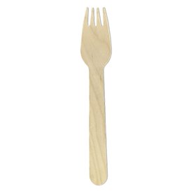 Forchetta di Legno Eco 16cm (100 Pezzi)